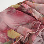 Floral print ruffle skirt