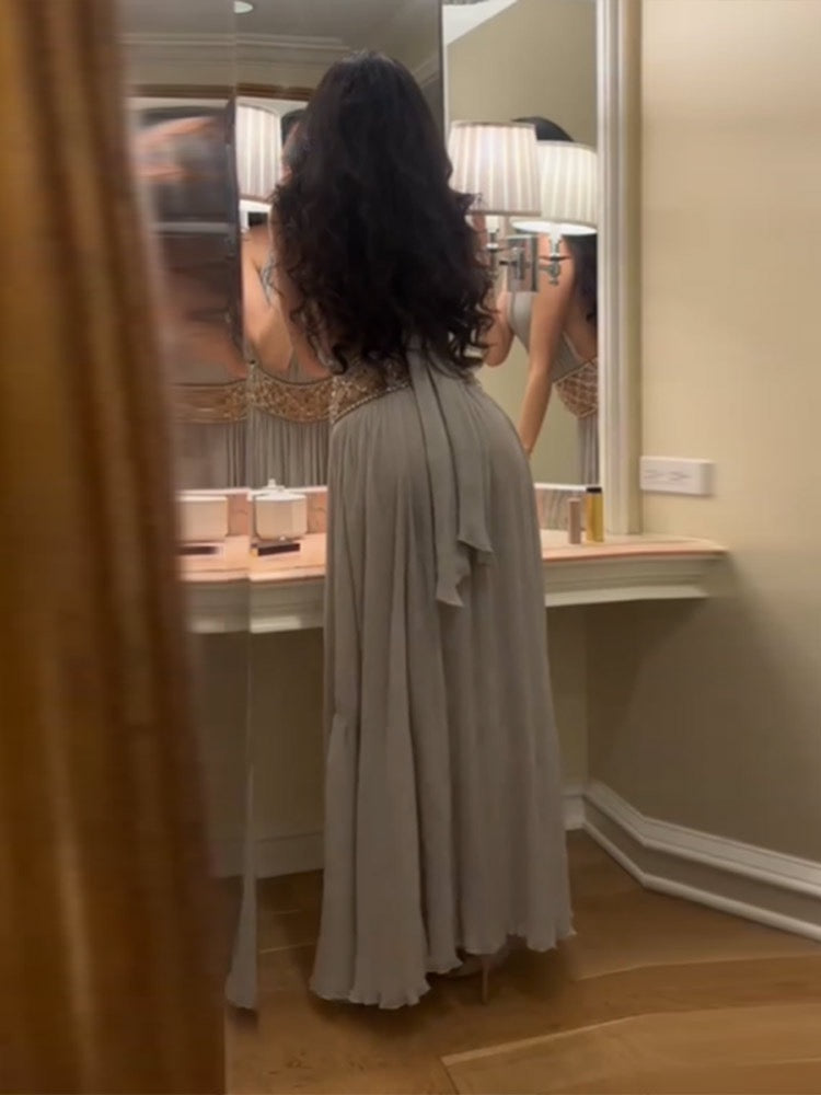 Rhinestone gown dress