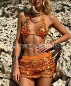 Sequin beach set