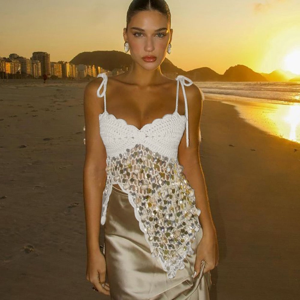 Casual sequin top