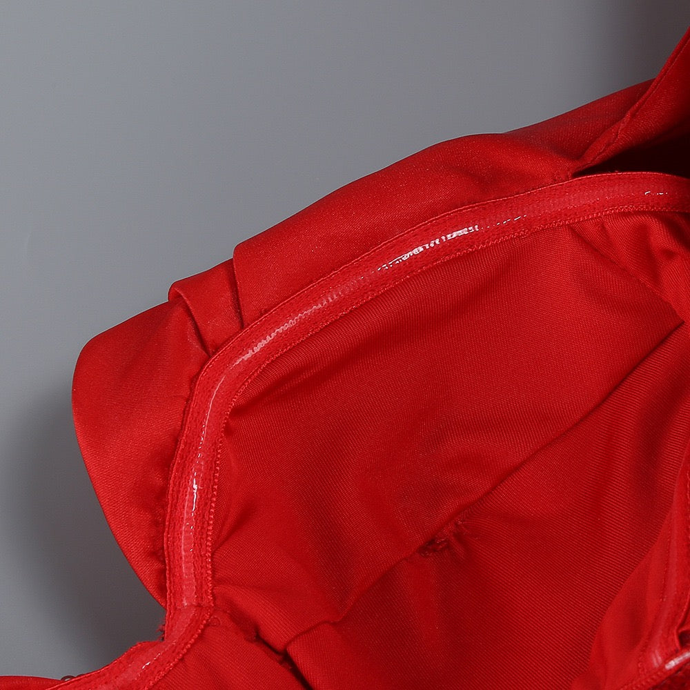 Red shinning sequins