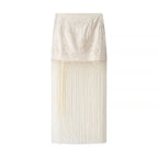 Cross fringes skirt