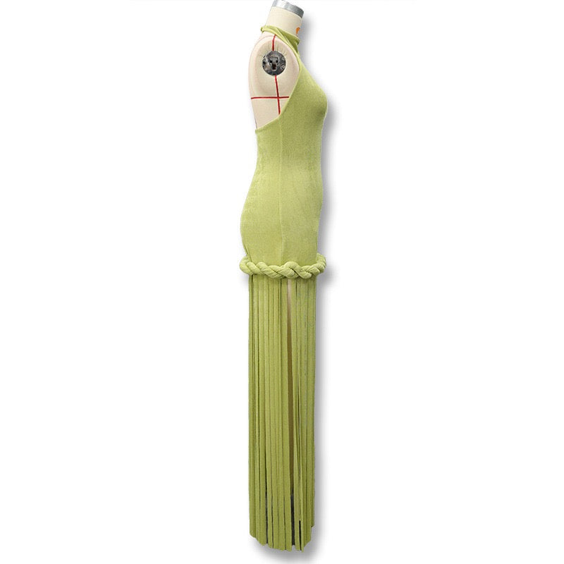 Braided tassel dress