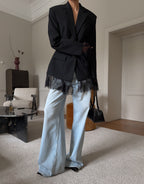 Lace blazer style