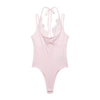 Lace halter neck bodysuit