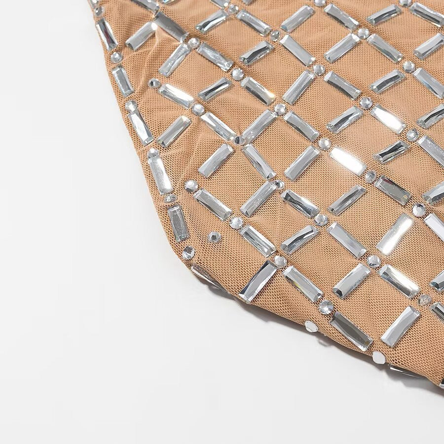 Trendy mesh halter dress