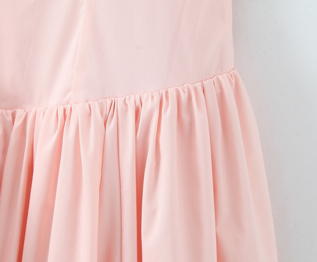 Fishbone French halter neck dress