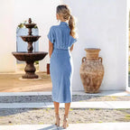 Causal drape dress