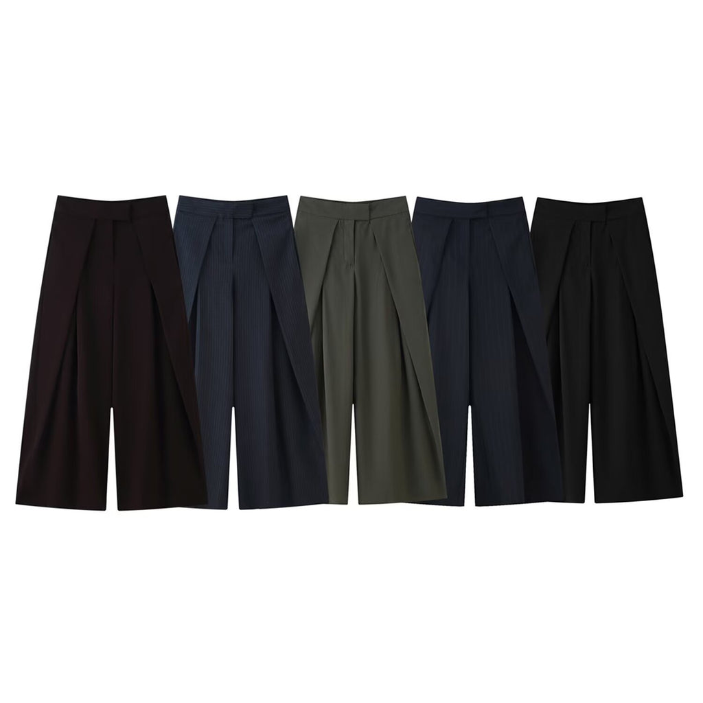 New pleated long pants