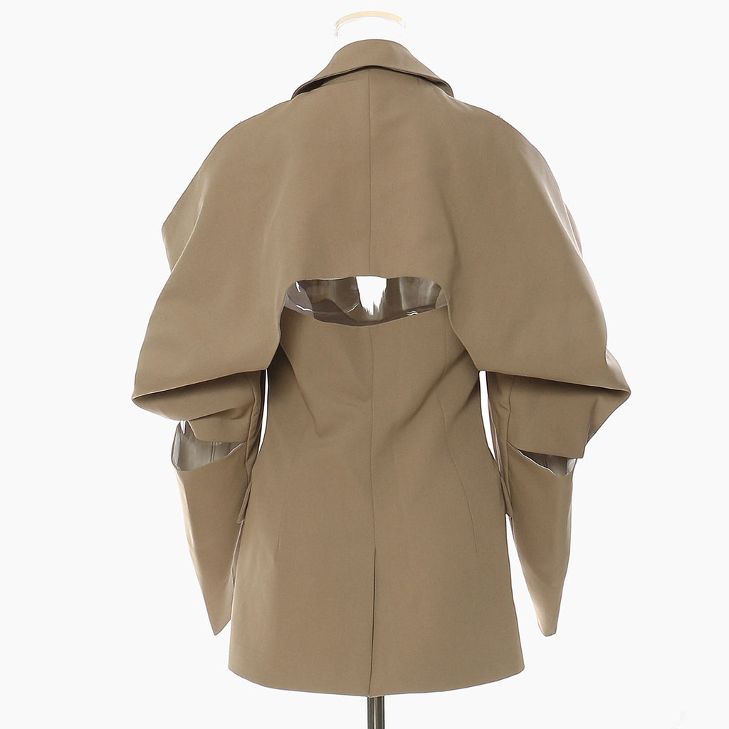 The draped paradox blazer