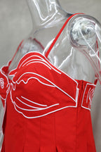 Spanish Open back & cinched waist dress