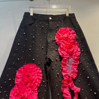 Pearl flowers set