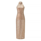 Trendy mesh halter dress