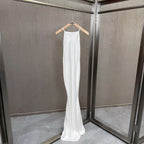 French satin mermaid gown