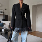 Lace blazer style