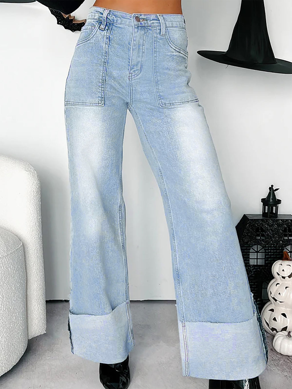 The folded edge denim