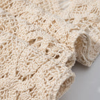 Crochet floral flared pants