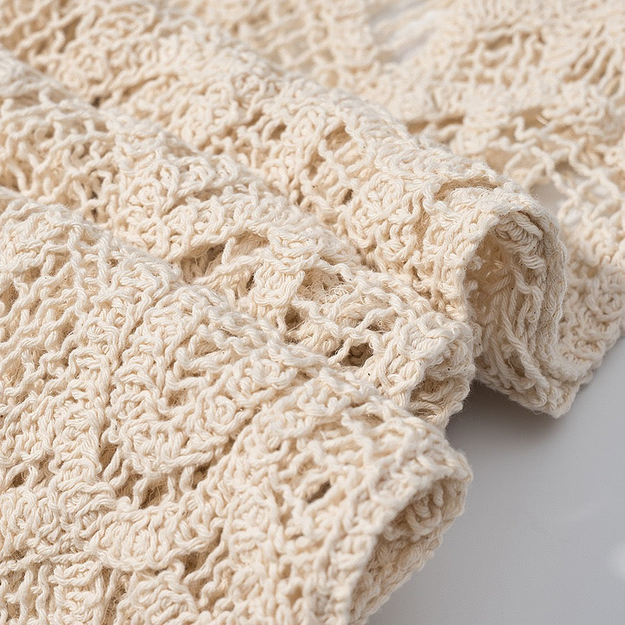 Crochet floral flared pants