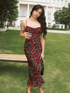 Romantic chiffon printed dress