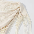 Cross fringes skirt