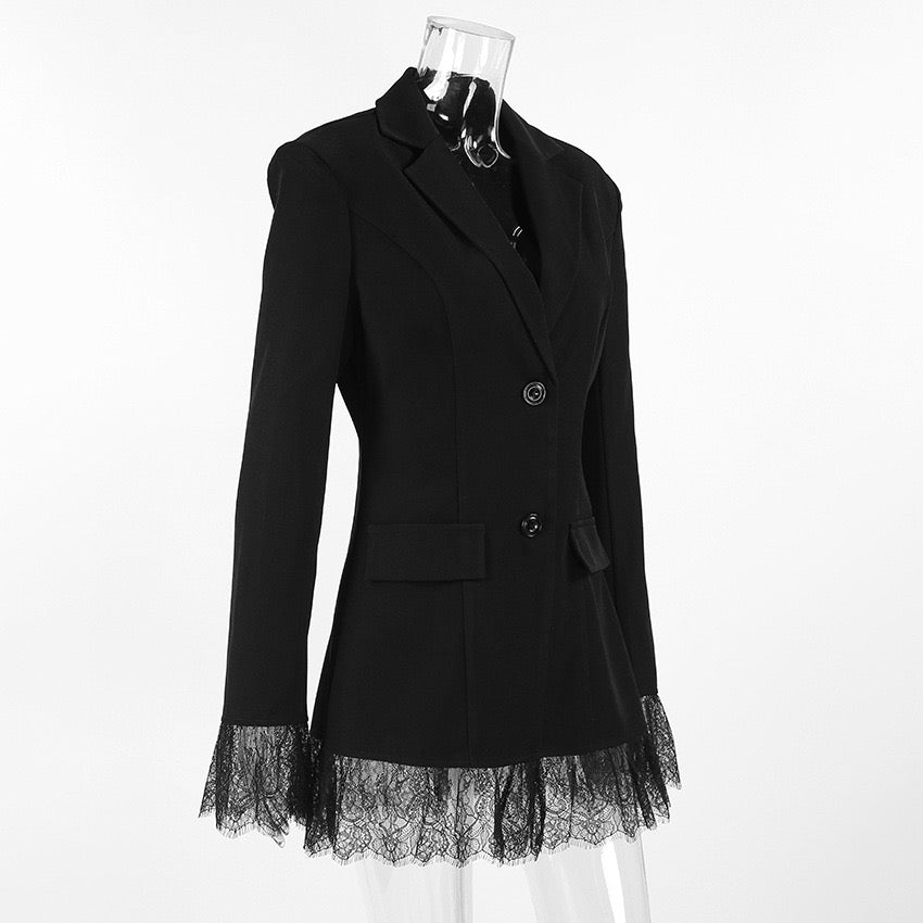 Lace blazer style