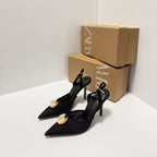 French style buckle toe sandals