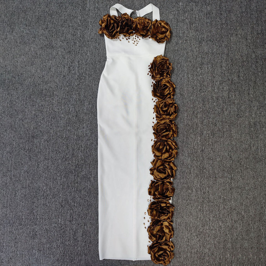 Halter neck flower dress