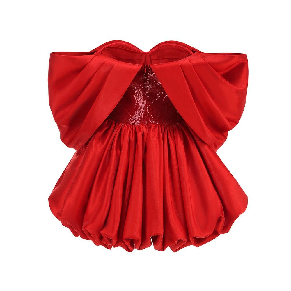 Red shinning sequins