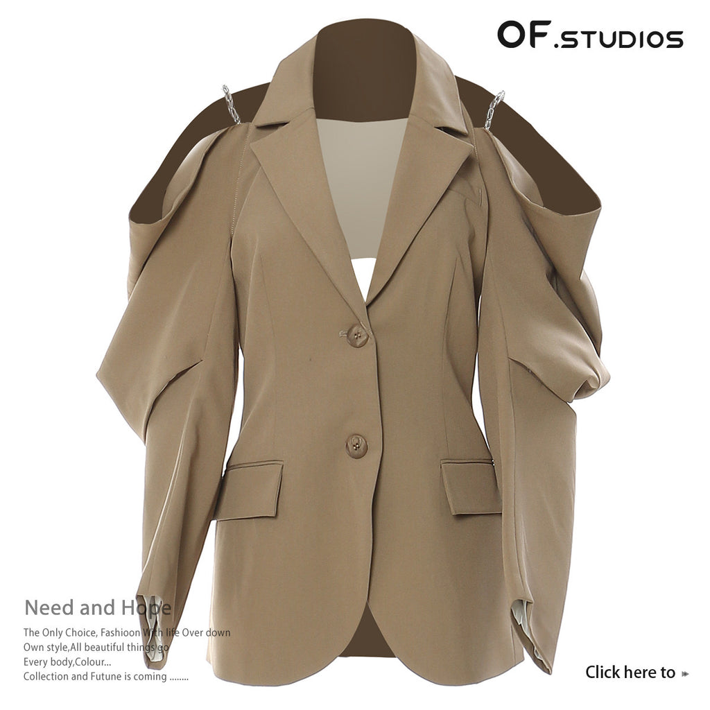 The draped paradox blazer