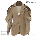 The draped paradox blazer