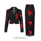 Sequined lapel set