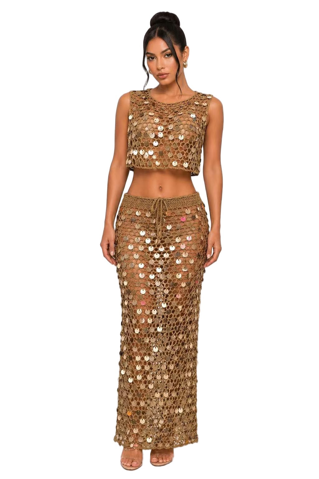 Heavy sequin crochet set