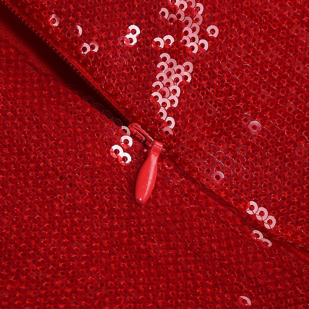 Red shinning sequins