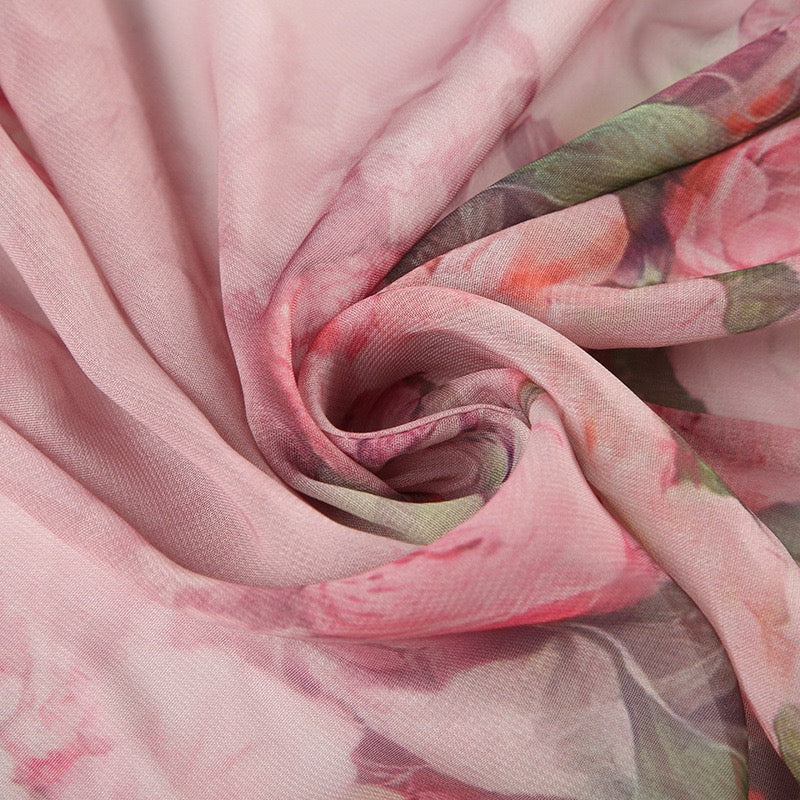 Floral print ruffle skirt