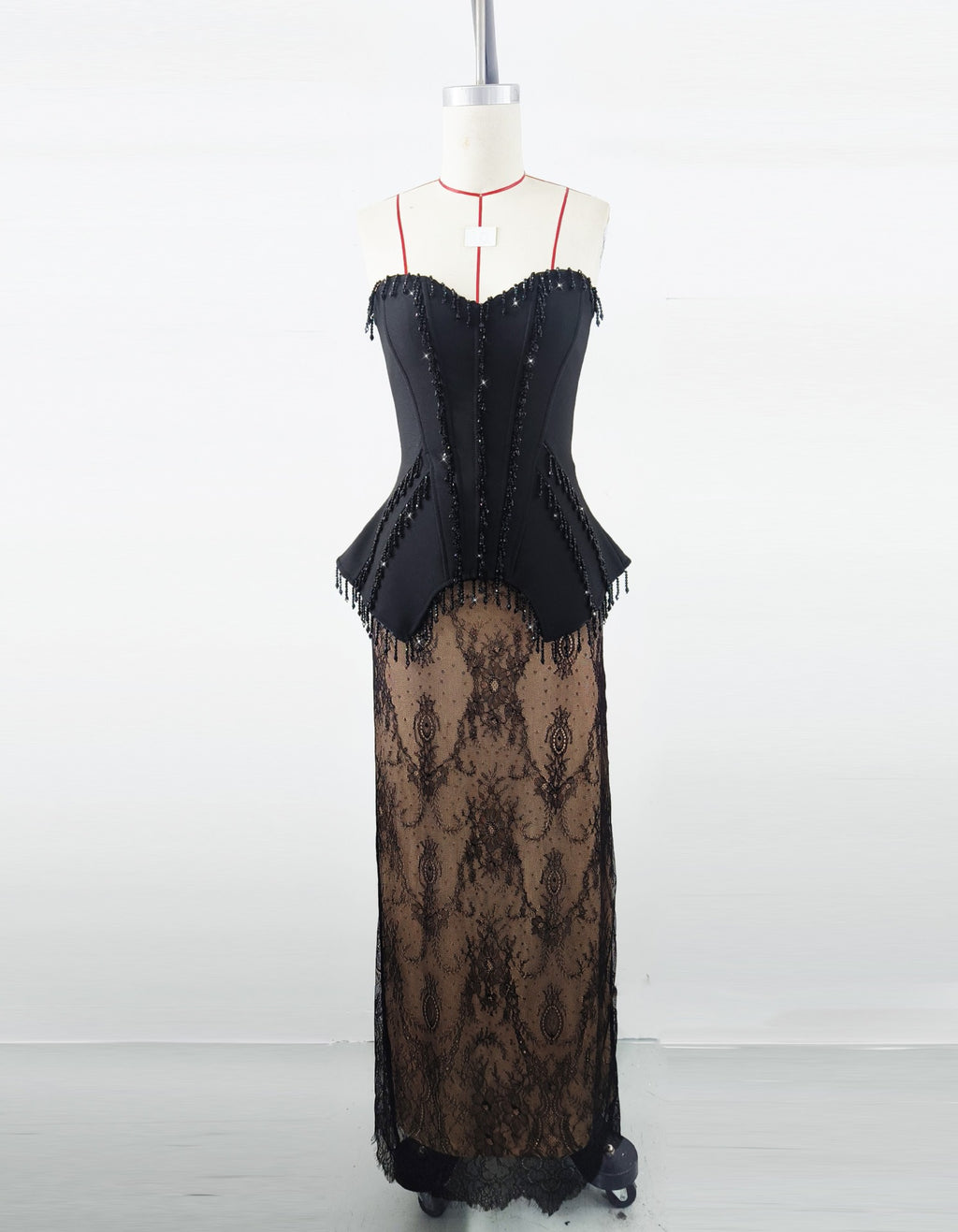 Elegancy crystals corset gown