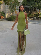 Braided tassel dress