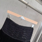 Tassel knitted wrap set