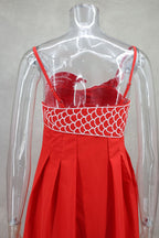 Spanish Open back & cinched waist dress