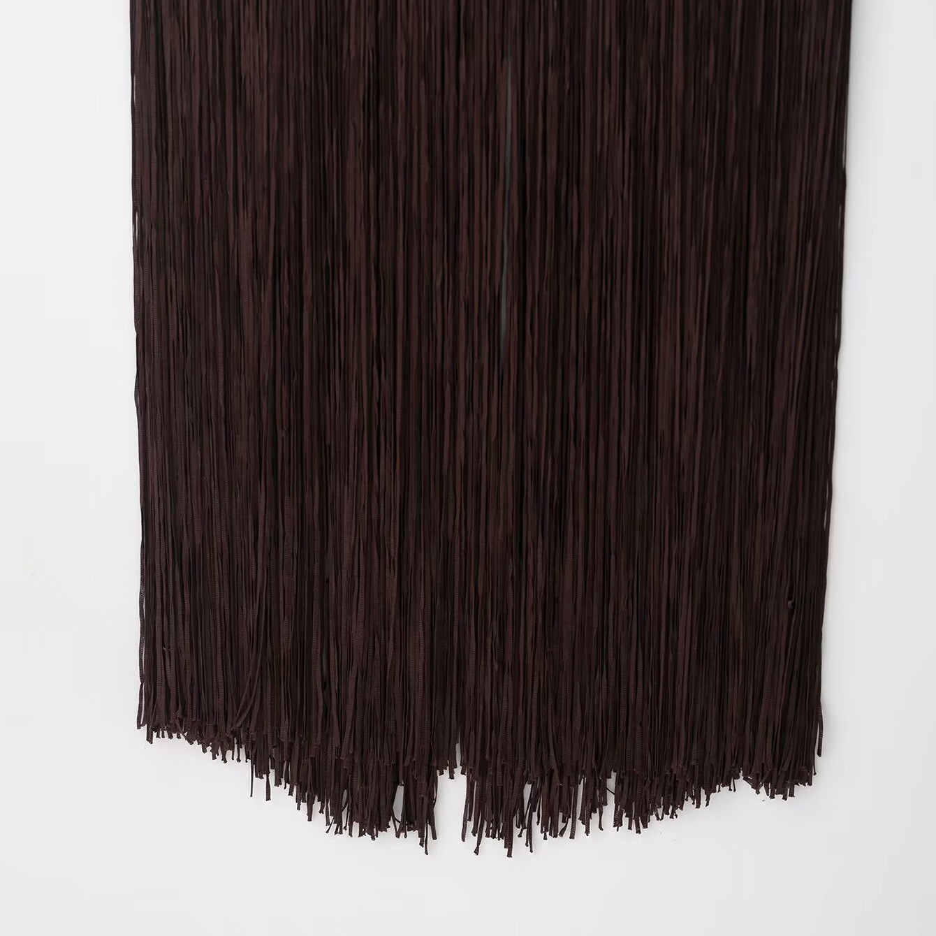 Retro slim fit tassel dress