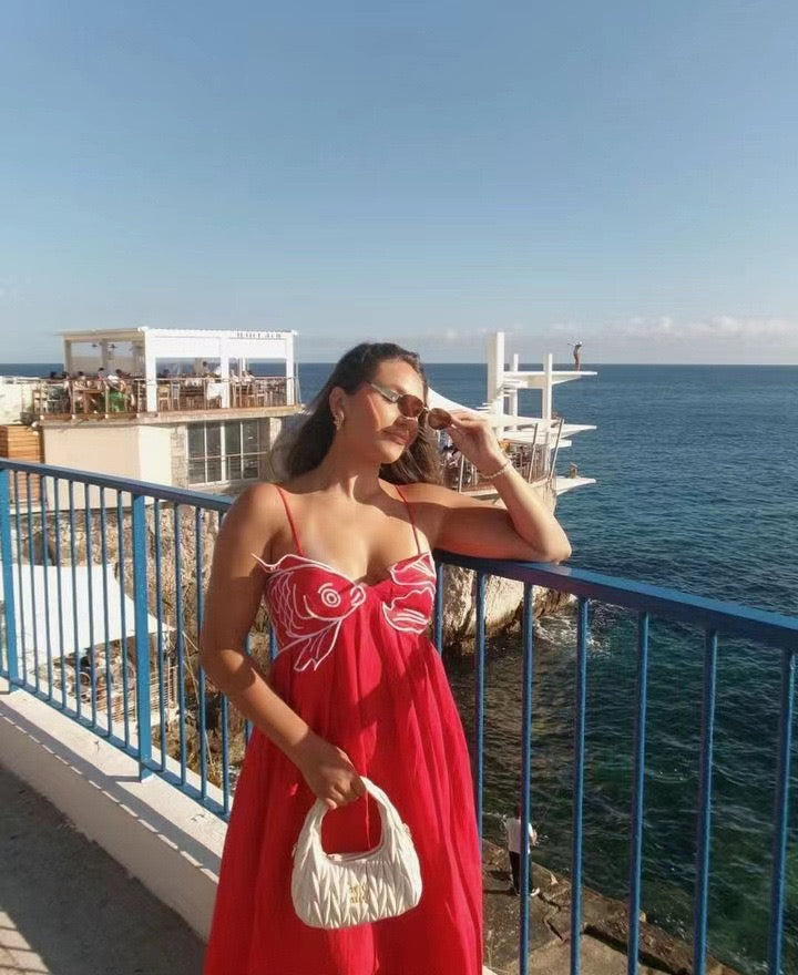 Spanish Open back & cinched waist dress