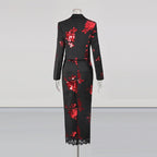 Sequined lapel set