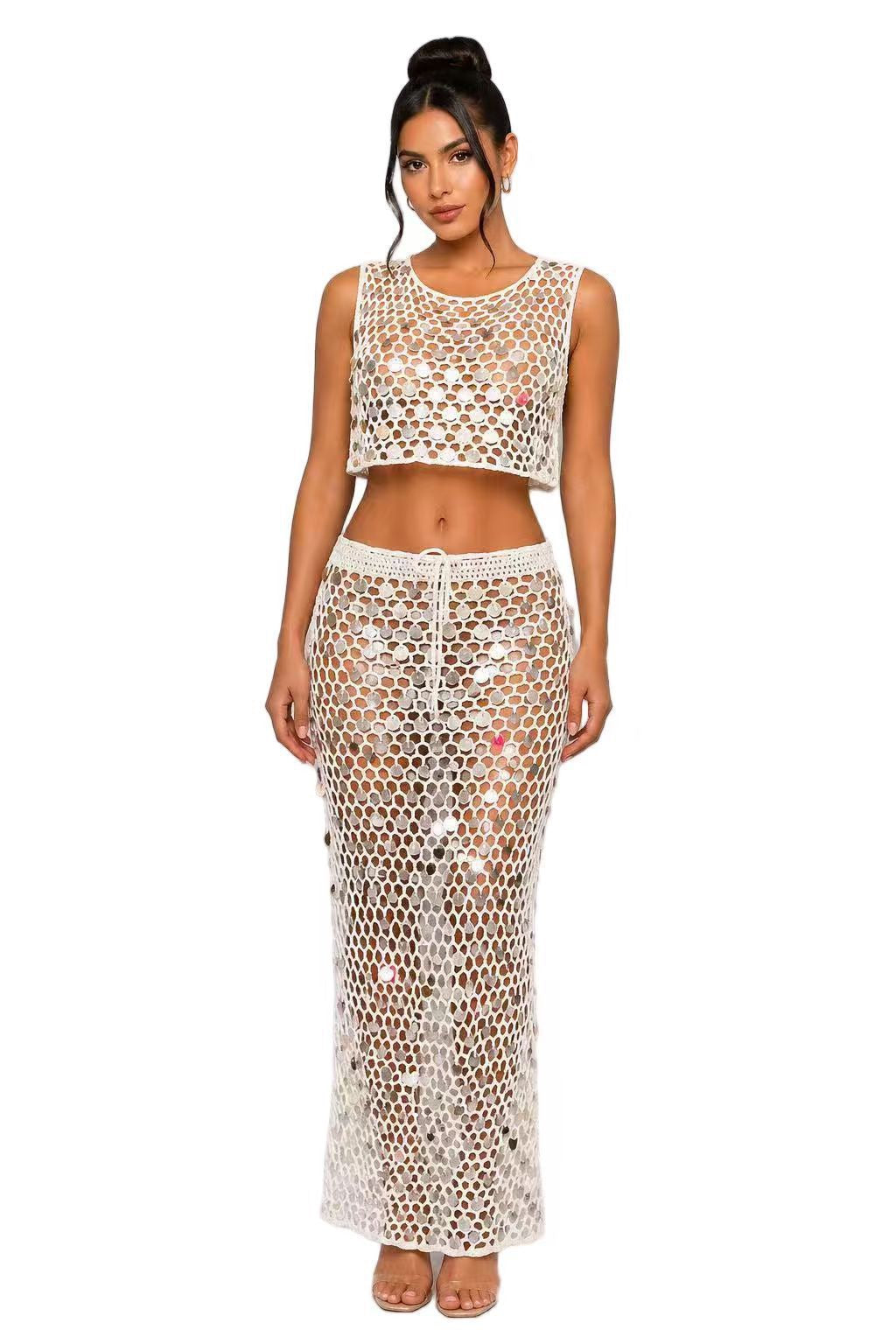 Heavy sequin crochet set