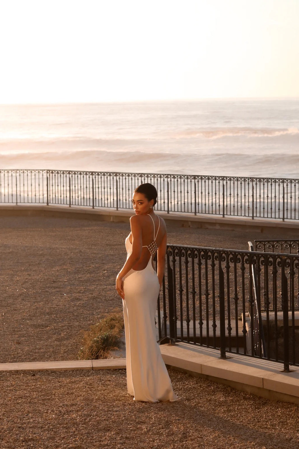 French satin mermaid gown
