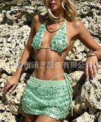 Sequin beach set
