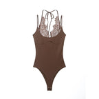 Lace halter neck bodysuit