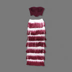 Burgundy dream ruffle dress
