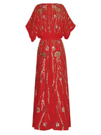Heavy sequin embroidery dress