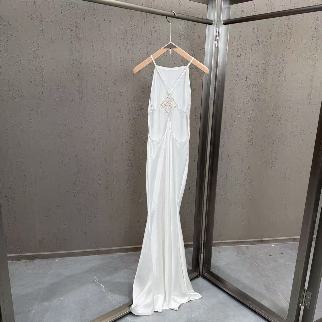 French satin mermaid gown