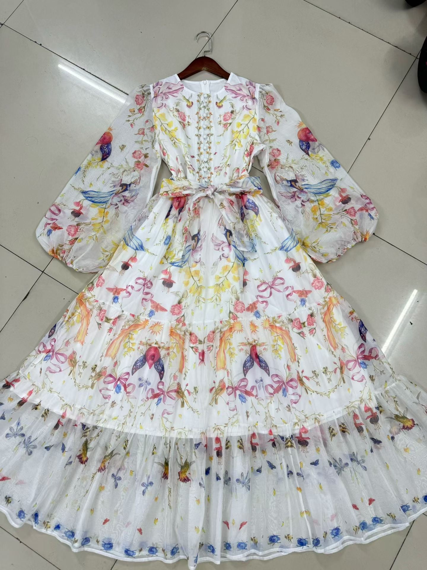 Australian niche print long dress
