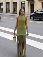 Braided tassel dress